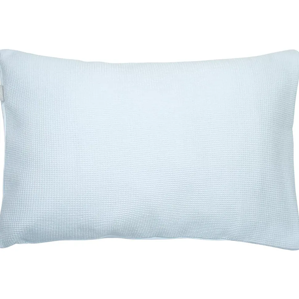 Taie d'oreiller unie en coton nid d'abeille