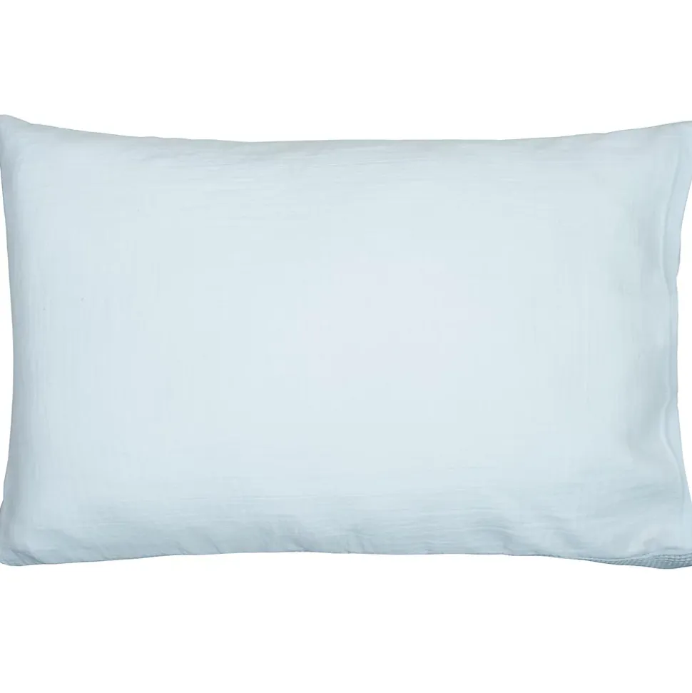 Taie d'oreiller unie en coton nid d'abeille