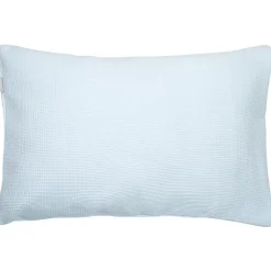 Taie d'oreiller unie en coton nid d'abeille