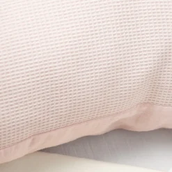 Taie d'oreiller unie en coton nid d'abeille