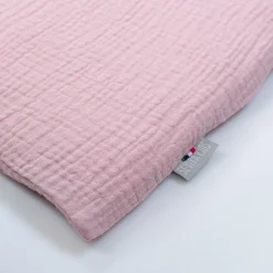 Taie d'oreiller unie en double gaze de coton