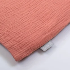 Taie d'oreiller unie en double gaze de coton