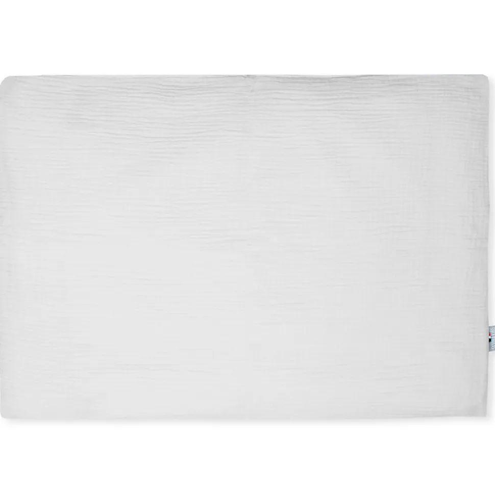 Taie d'oreiller unie en double gaze de coton