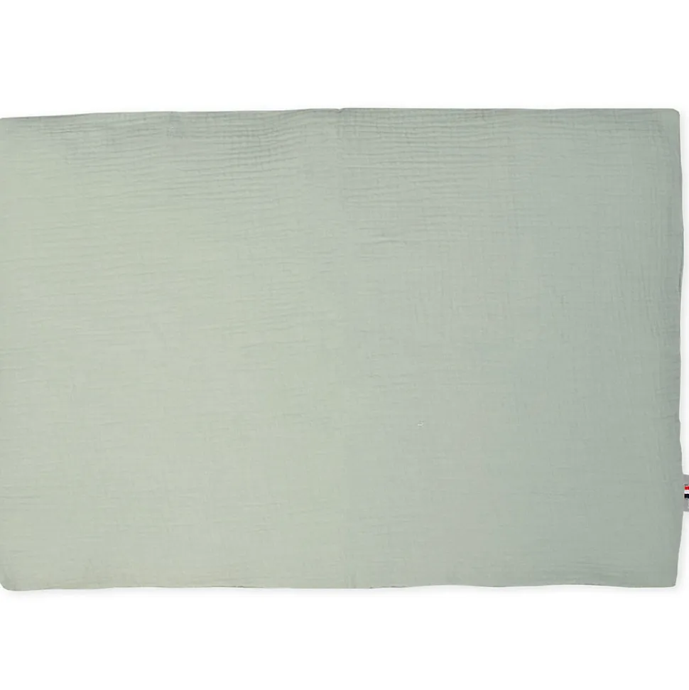 Taie d'oreiller unie en double gaze de coton