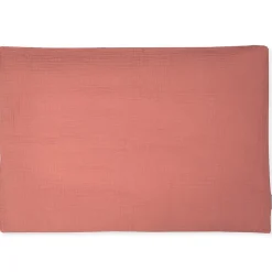 Taie d'oreiller unie en double gaze de coton