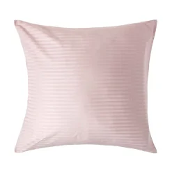 Taie d'oreiller violet satin rayé en coton égyptien 330 fils, 80x80 cm - HOMESCAPES