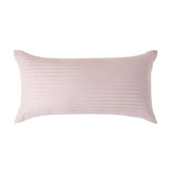 Taie d'oreiller violet satin rayé en coton égyptien 330 fils, 40x80 cm - HOMESCAPES