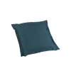 Taie d'oreiller volant plat 63 x 63 cm uni 57 fils lina +point bourdon Bleu nuit