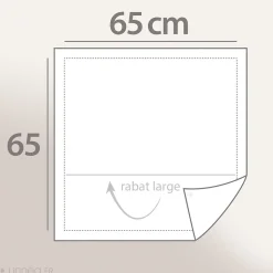 Taie d'oreiller volants plats 65x65 cm percale MANOIR marron Cognac