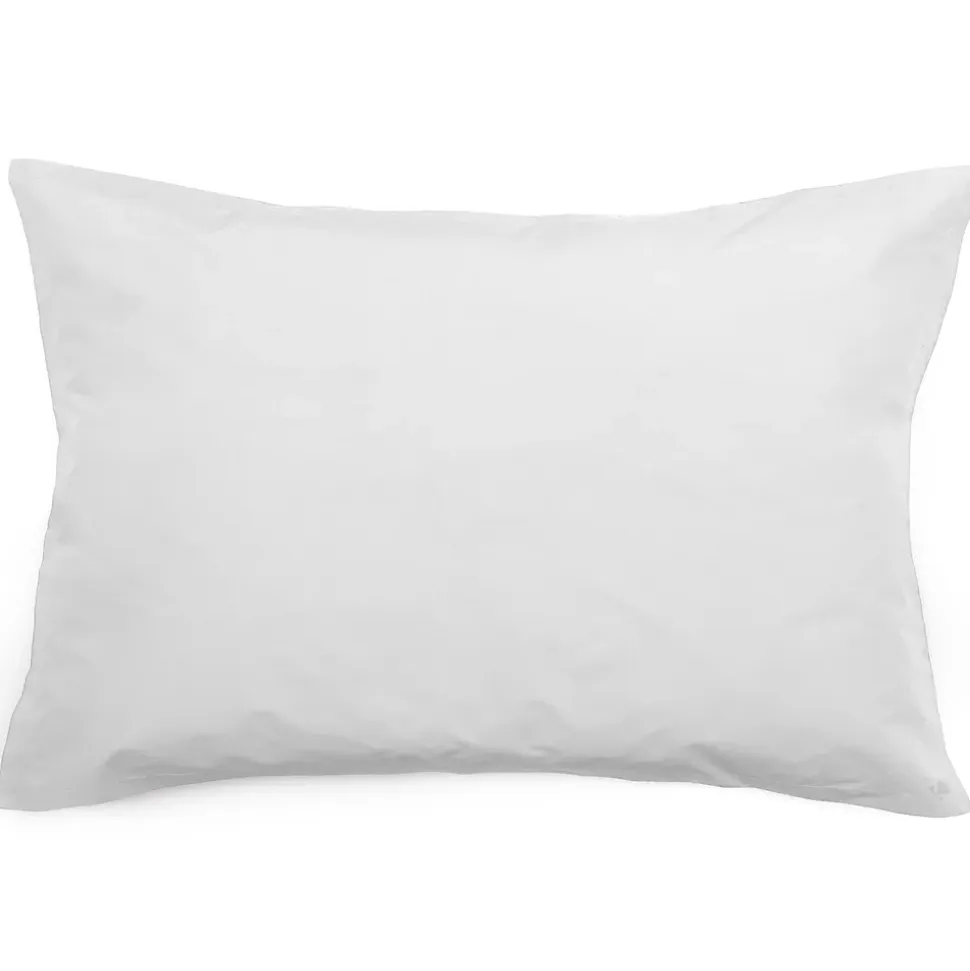 Taie d'oreiller volants plats 50x70 cm percale MANOIR gris Perle