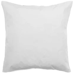 Taie d'oreiller volants plats 65x65 cm percale MANOIR gris Perle