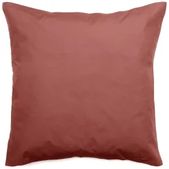 Taie d'oreiller volants plats 65x65 cm percale MANOIR rose Peche