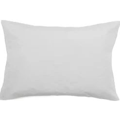 Taie d'oreiller volants plats 50x70 cm percale MANOIR blanc Neige