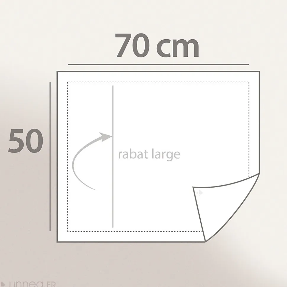 Taie d'oreiller volants plats 50x70 cm percale MANOIR blanc Neige