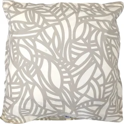 Taie d'oreiller 65x65 cm coton lavé SERENA géométrique Beige écru