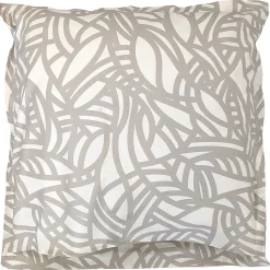 Taie d'oreiller 65x65 cm coton lavé SERENA géométrique Beige écru