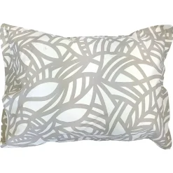 Taie d'oreiller 50x70 cm coton lavé SERENA géométrique Beige écru