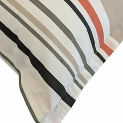 Taie d'oreiller 65x65 cm coton HUGO beige/corail