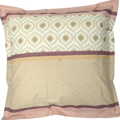 Taie d'oreiller 65x65 cm coton INOUK rose/beige
