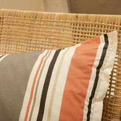 Taie d'oreiller 50x70 cm coton HUGO beige/corail