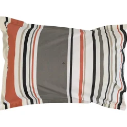 Taie d'oreiller 50x70 cm coton HUGO beige/corail