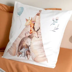 Taie d'oreiller 65x65 cm en 100% percale de coton TIPI blanc