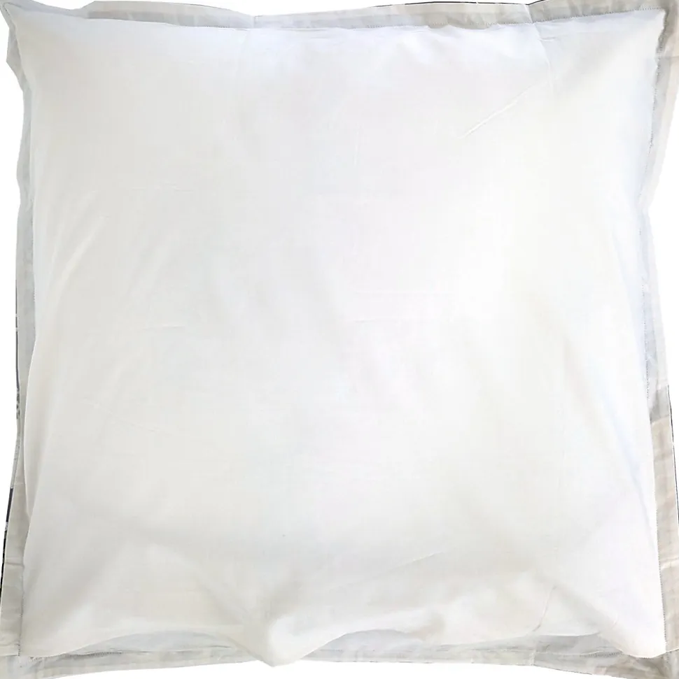 Taie d'oreiller 65x65 cm en 100% percale de coton EVERLY bleu encre