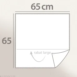 Taie d'oreiller 65x65 cm en double gaze de coton CASSIS Blanc