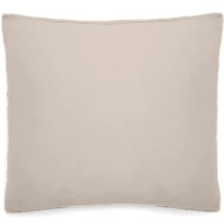 Taie d'oreiller 65x65 cm mousseline de coton MILOS beige naturel