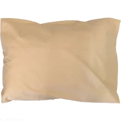 Taie d'oreiller 70x50 cm percale coton ALEX marron Moka