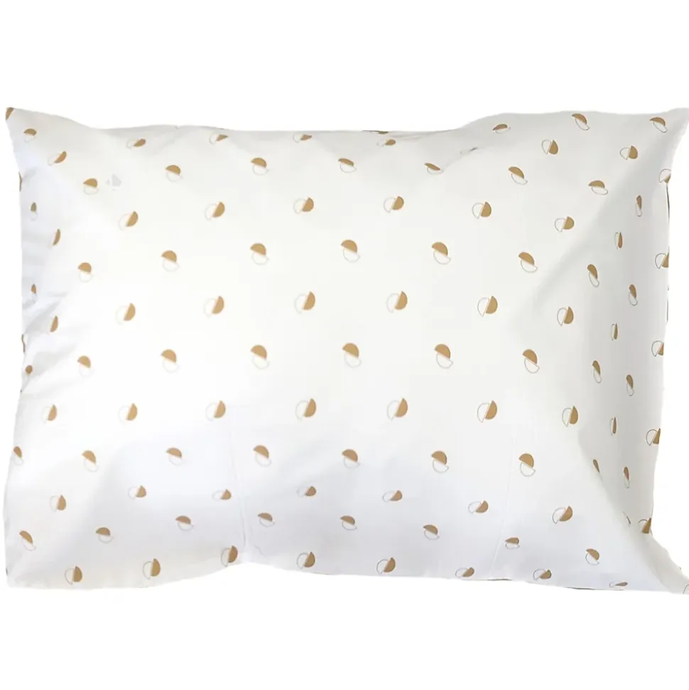 Taie d'oreiller 70x50 cm percale coton ALEX marron Moka