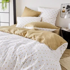 Taie d'oreiller 70x50 cm percale coton ALEX marron Moka