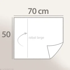 Taie d'oreiller 50x70 cm percale en coton MACASSAR Cognac