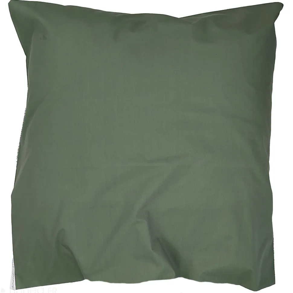 Taie d'oreiller 65x65 cm percale coton GABY vert Kaki
