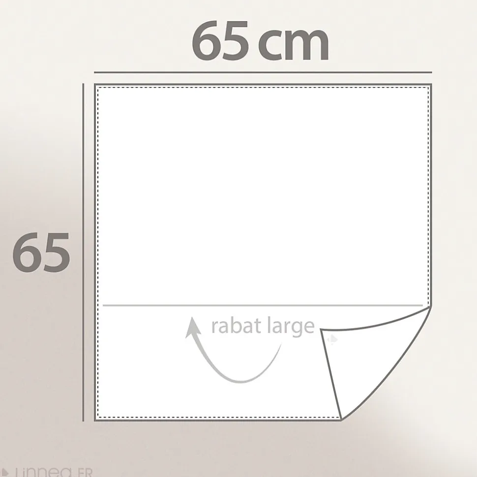 Taie d'oreiller 65x65 cm percale coton GABY vert Kaki