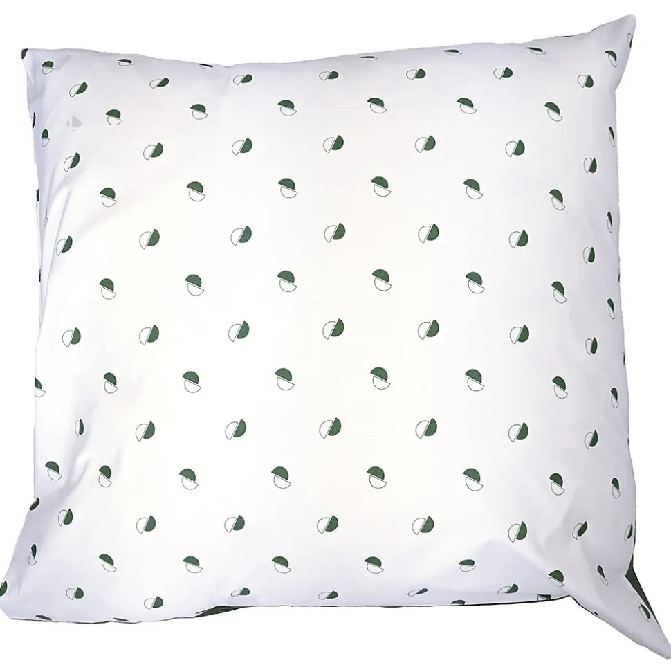 Taie d'oreiller 65x65 cm percale coton ALEX vert Kaki