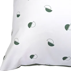 Taie d'oreiller 65x65 cm percale coton ALEX vert Kaki