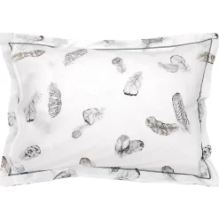 Taie d'oreiller 70x50 cm Percale pur coton PLUMES