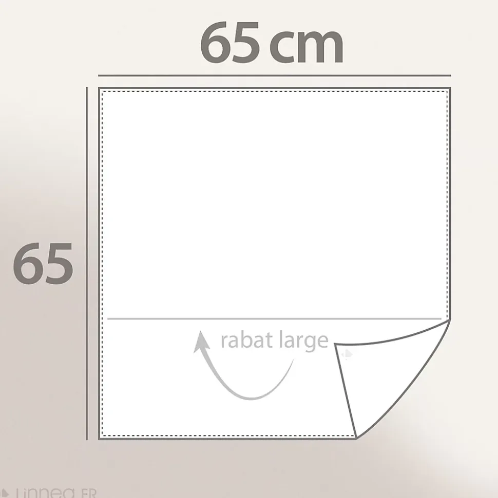 Taie d'oreiller 65x65 cm percale coton DDM MAX Gris