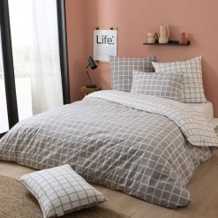 Taie d'oreiller 65x65 cm percale coton DDM MAX Gris