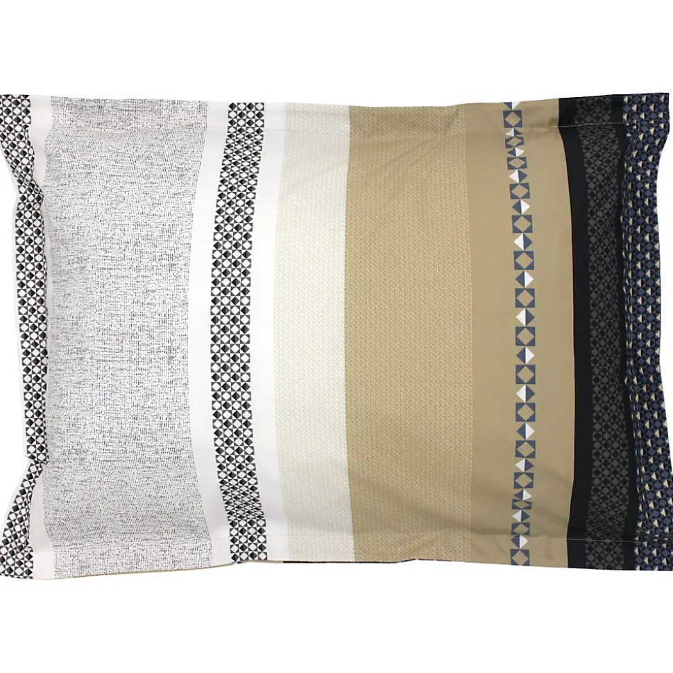 Taie d'oreiller 70x50 cm percale coton MARLOW acier