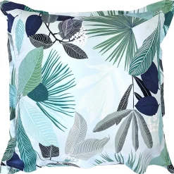 Taie d'oreiller 65x65 cm percale de coton MOOREA PACIFIC bleu/vert