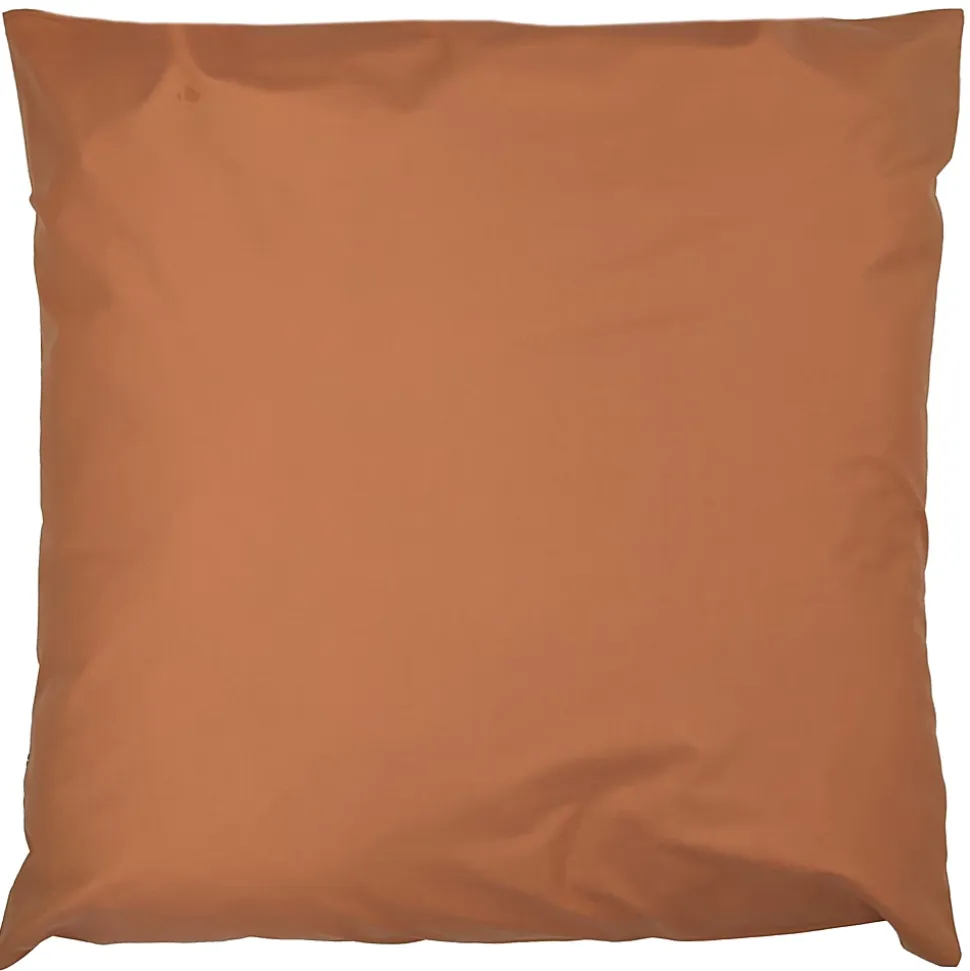 Taie d'oreiller 65x65 cm percale en coton MACASSAR Cognac