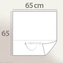 Taie d'oreiller 65x65 cm percale en coton MACASSAR Cognac