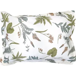 Taie d'oreiller 50x70 cm percale coton FÉÉRIE Blanc sauge