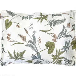 Taie d'oreiller 50x70 cm percale coton FÉÉRIE Blanc sauge