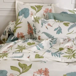 Taie d'oreiller 50x70 cm percale coton FÉÉRIE Blanc sauge