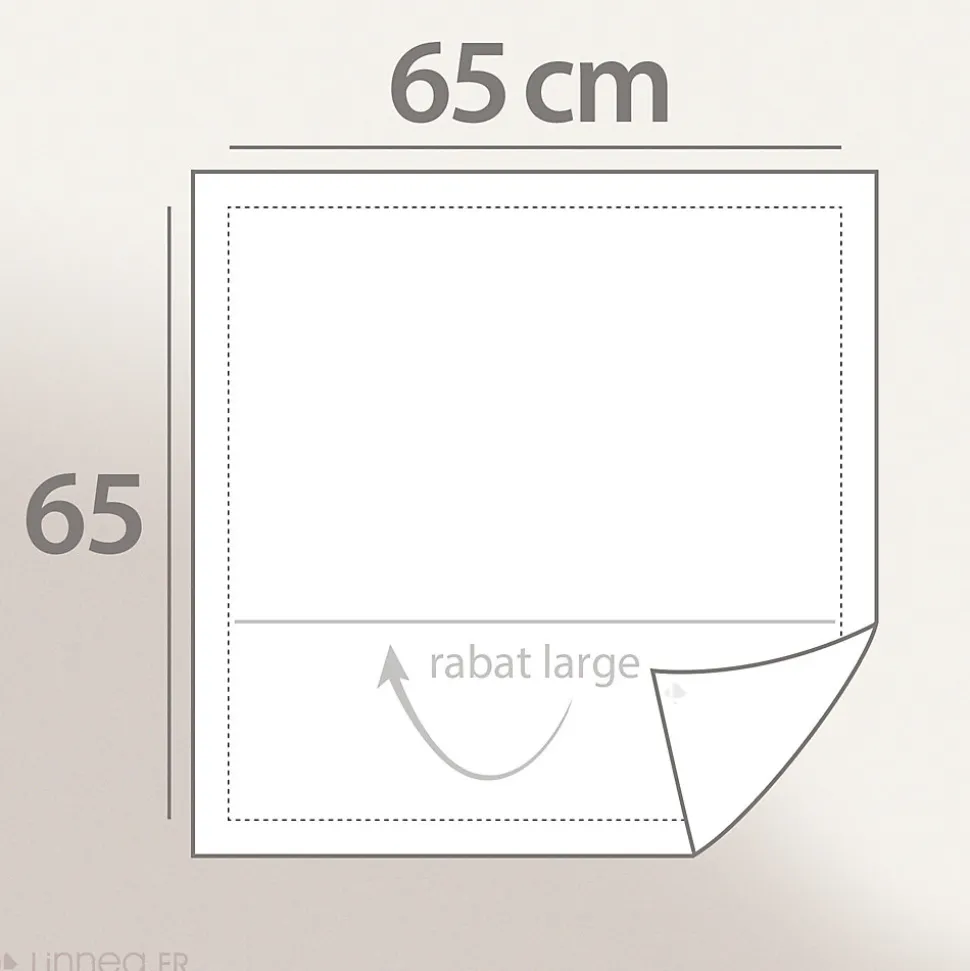 Taie d'oreiller 65x65 cm percale coton FÉÉRIE Blanc sauge