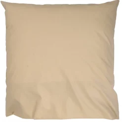 Taie d'oreiller 65x65 cm percale coton ALEX marron Moka