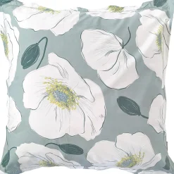 Taie d'oreiller 65x65 cm percale de coton ADÈLE vert céladon